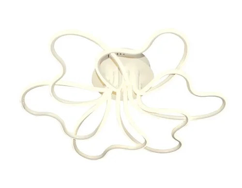 Светильник потолочный LED Line Metallic FL340 Ambrella light белый 1 лампа, основание белое в стиле современный хай-тек 