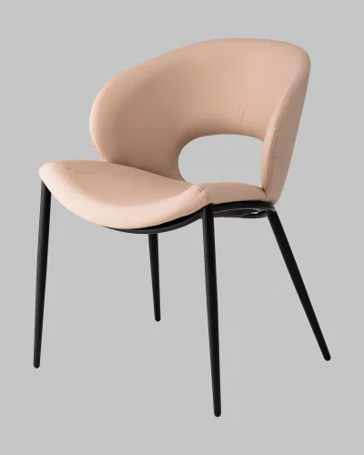 Стул Вивьен экокожа светло-бежевый УТ000040869 Stool Group, бежевый/экокожа, ножки/металл/чёрный, размеры - *780**** фото 6