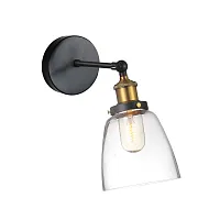 Бра лофт Cascabel 1874-1W Favourite прозрачный 1 лампа, основание бронзовое коричневое в стиле лофт 