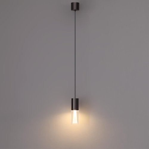 Светильник подвесной LED Defance 7143/4L Odeon Light прозрачный на 1 лампу, основание серое чёрное в стиле современный классический фото 4