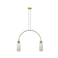 Светильник подвесной Antic MOD302PL-02W Maytoni белый 2 лампы, основание золотое в стиле классический современный выдувное