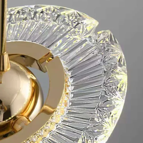 Светильник подвесной PHOENIX B 213645-23 ImperiumLoft прозрачный на 2 лампы, основание латунь в стиле современный фото 4