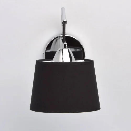 Бра Лацио 103021001 MW-Light чёрный на 1 лампу, основание хром в стиле современный фото 4