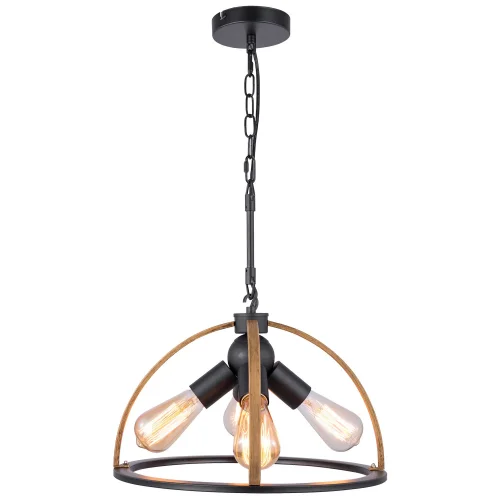 Светильник подвесной Cornville GRLSP-8576 Lussole без плафона 4 лампы, основание чёрное в стиле современный 