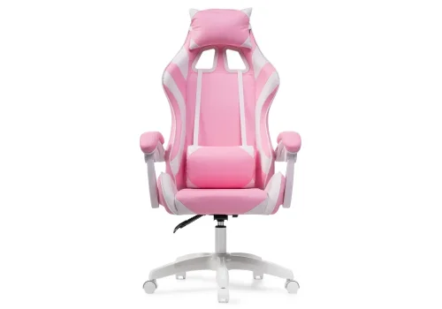 Кресло игровое Rodas pink / white 15246 Woodville, белый/искусственная кожа, ножки/пластик/белый, размеры - *1310***670*600 фото 2