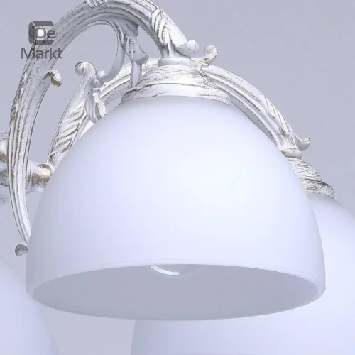 Люстра подвесная Ариадна 450014305 DeMarkt белая на 5 ламп, основание белое в стиле классический  фото 4