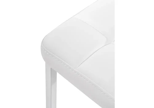 Барный стул Лофт линкольн белый / белый матовый 507429 Woodville, белый/искусственная кожа, ножки/металл/белый, размеры - ****350*350 фото 5