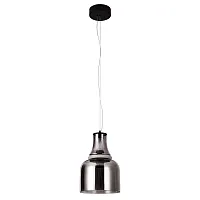 Светильник подвесной LED Volturn 1243/06 SP-15 Divinare чёрный серый на 1 лампу, основание чёрное в стиле лофт современный 