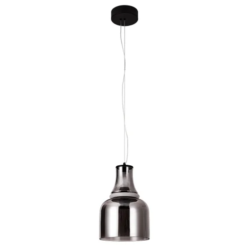 Светильник подвесной LED Volturn 1243/06 SP-15 Divinare чёрный серый на 1 лампу, основание чёрное в стиле лофт современный 