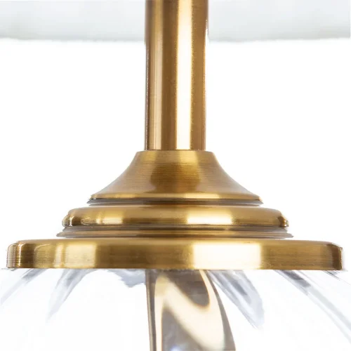 Настольная лампа Baymont A5017LT-1PB Arte Lamp белая 1 лампа, основание медь прозрачное стекло металл в стиле классический  фото 4