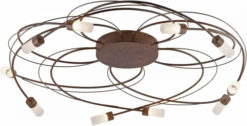 Люстра потолочная Viola TL1199X-10RS Toplight белая на 10 ламп, основание коричневое в стиле современный 