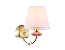 Бра LH75027 Ambrella light розовый на 1 лампу, основание золотое в стиле классический 