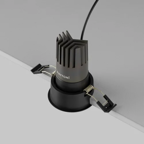 Светильник точечный LED Dip DL116-10W-3K-B Maytoni чёрный на 1 лампу, основание чёрное в стиле современный хай-тек круглый фото 5