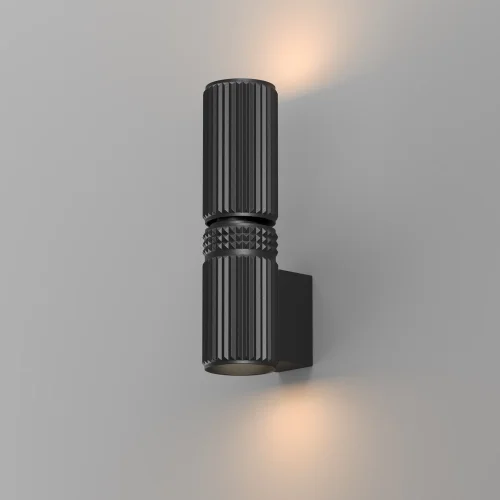 Бра Metropolis MOD475WL-02B Maytoni чёрный на 2 лампы, основание чёрное в стиле современный для чтения фото 4