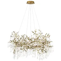 Люстра подвесная Coral 10351/1000 AB LOFT IT прозрачная на 14 ламп, основание античное бронза в стиле современный флористика арт-деко ветви