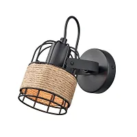 Бра Extra VL6472W01 Vele Luce бежевый на 1 лампу, основание чёрное в стиле лофт 