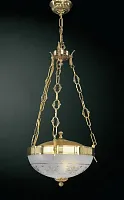 Люстра подвесная  L 6112/2 Reccagni Angelo прозрачная белая на 2 лампы, основание золотое в стиле классический 