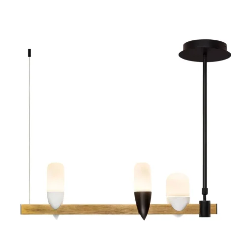 Светильник подвесной LED 1028-3BL LOFT IT белый на 3 лампы, основание чёрное в стиле современный 