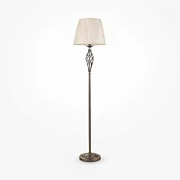 Торшер Grace RC247-FL-01-R Maytoni белый на 1 лампу, основание бронзовое в стиле классический 
