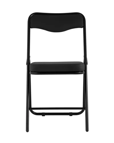 Складной стул Джонни экокожа черный каркас черный матовый УТ000035365 Stool Group, чёрный/экокожа, ножки/металл/чёрный, размеры - ****450*495 фото 3
