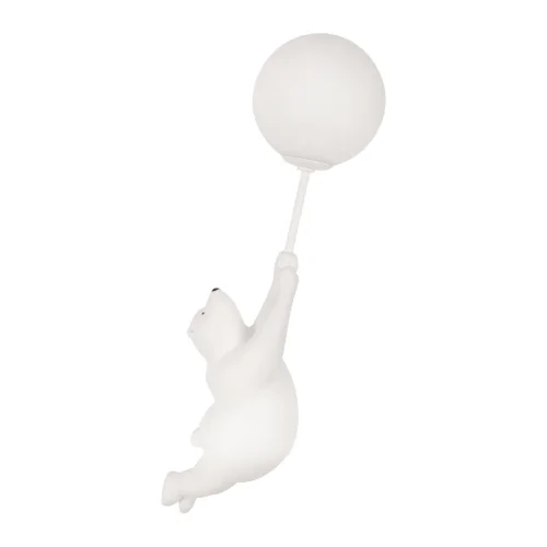 Бра Teddy 10030W-D LOFT IT белый на 1 лампу, основание белое в стиле современный животные шар