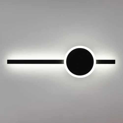 Бра с выключателем LED Стиг CL203301 Citilux чёрный на 1 лампа, основание чёрное в стиле современный хай-тек отражённый свет фото 6