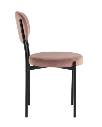 Стул Бриф NEW велюр пыльно-розовый УТ000036503 Stool Group, розовый/велюр, ножки/металл/чёрный, размеры - ****470*540 фото 4