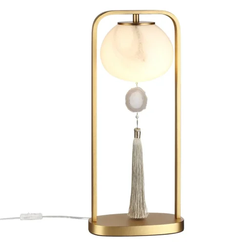 Настольная лампа Fiolent 5432/1T Odeon Light белая на 1 лампу, основание золотое металл в стиле классический современный восточный фото 2