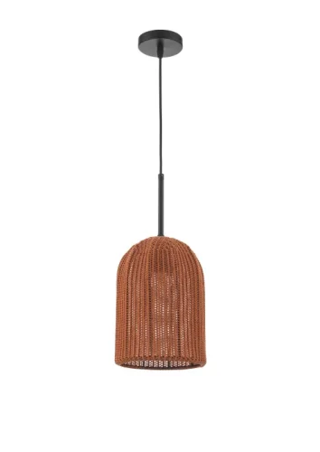 Светильник подвесной Yarn V11881-1P Moderli терракотовый на 1 лампу, основание чёрное в стиле лофт современный фото 2
