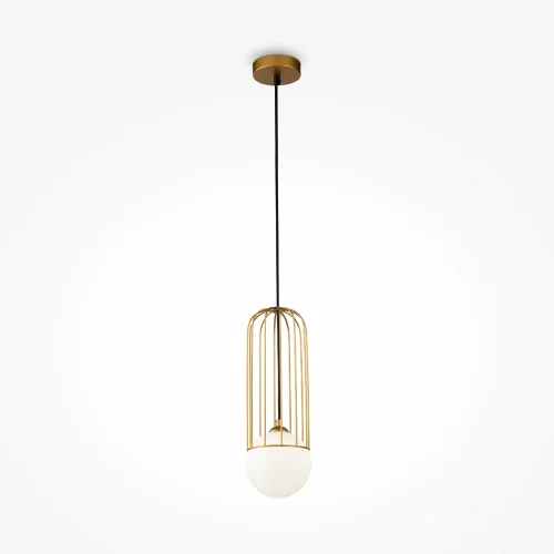 Светильник подвесной Telford P361PL-01G Maytoni белый золотой на 1 лампу, основание золотое в стиле современный Светильник подвесной Telford P361PL-01G Maytoni белый золотой на 1 лампу, основание золотое в стиле современный