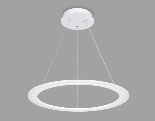 Светильник подвесной LED с пультом FA4342 Ambrella light белый 1 лампа, основание белое в стиле современный хай-тек минимализм с пультом кольца фото 5