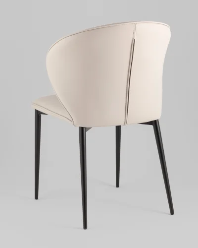 Стул обеденный Deia, светло-серая экокожа, черные ножки УТ000040333 Stool Group, серый/экокожа, ножки/металл/чёрный, размеры - *820***525*565 фото 5