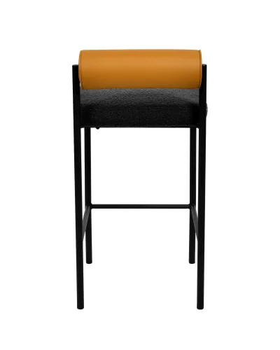 Стул барный Балла, темно-серый, коричневая экокожа УТ000037046 Stool Group, серый коричневый/экокожа, ножки/металл/чёрный, размеры - *830***410*510 фото 6