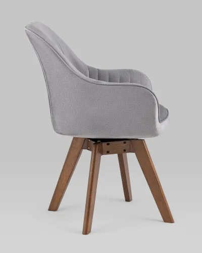 Стул обеденный вращающийся MANS NEW, серый УТ000038288 Stool Group, серый/текстиль, ножки/массив гевеи/, размеры - ***** фото 2
