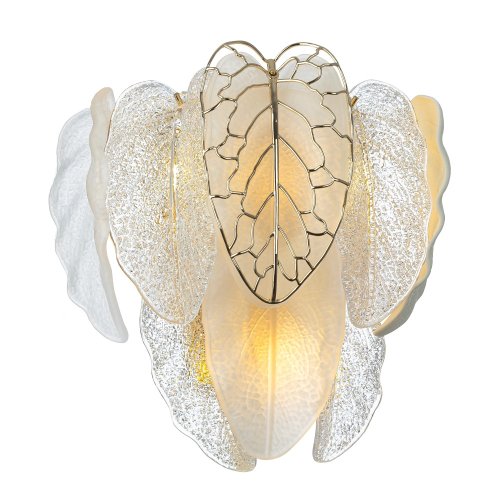 Бра Хасинда / Hasienda CL328350 Citilux прозрачный белый на 5 ламп, основание золотое в стиле современный флористика Бра Хасинда / Hasienda CL328350 Citilux прозрачный белый на 5 ламп, основание золотое в стиле современный флористика