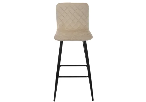Барный стул Tarli бежевый 11540 Woodville, бежевый/велюр, ножки/металл/чёрный, размеры - ****480*480 фото 2