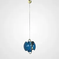 Светильник подвесной Weisdorff 123427-22 ImperiumLoft синий 1 лампа, основание латунь в стиле современный лофт арт-деко 