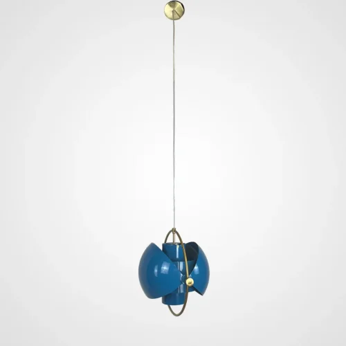 Светильник подвесной Weisdorff 123427-22 ImperiumLoft синий 1 лампа, основание латунь в стиле современный лофт арт-деко 