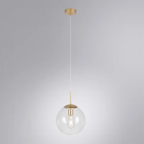 Светильник подвесной Volare A1925SP-1GO Arte Lamp прозрачный 1 лампа, основание золотое в стиле современный шар фото 2