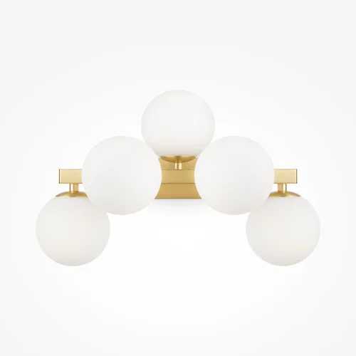 Бра Dallas MOD547WL-05BS Maytoni белый на 5 ламп, основание золотое в стиле современный молекула фото 3
