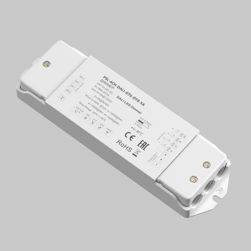 Диммер DALI DT6-DT8 четырёхканальный 12-48VDC RGBW 721003 Maytoni на 1 , основание белое в стиле фото 3