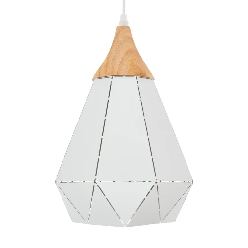 Светильник подвесной Brigitte MR1404-1P MyFar белый 1 лампа, основание белое коричневое в стиле современный скандинавский лофт  фото 4