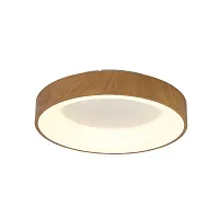 Люстра потолочная LED с пультом Niseko 8588 Mantra коричневая бежевая на 1 лампа, основание бежевое коричневое в стиле современный хай-тек с пультом