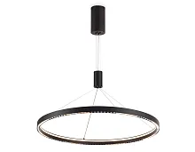 Светильник подвесной LED FL5856 Ambrella light чёрный 1 лампа, основание чёрное в стиле современный хай-тек кольца