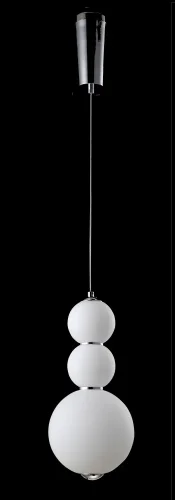 Светильник подвесной LED DESI SP3 CHROME/WHITE Crystal Lux белый на 1 лампу, основание хром в стиле современный шар фото 4