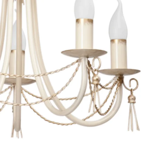 Люстра подвесная V1080/5 Vitaluce без плафона на 5 ламп, основание бежевое в стиле классический фото 2