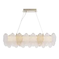 Люстра подвесная LED Lightsome SL6135.233.01 ST-Luce прозрачная янтарная на 1 лампу, основание золотое в стиле современный 