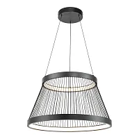 Светильник подвесной LED Macon LSP-7309 Lussole чёрный на 1 лампу, основание чёрное в стиле хай-тек современный 