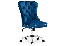 Компьютерное кресло Vento navy 11994 Woodville, синий/велюр, ножки/металл/хром, размеры - *1170***560*640