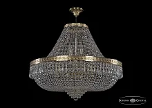 Люстра потолочная хрустальная 19271/H1/90IV G Bohemia Ivele Crystal прозрачная на 26 ламп, основание золотое в стиле классика sp